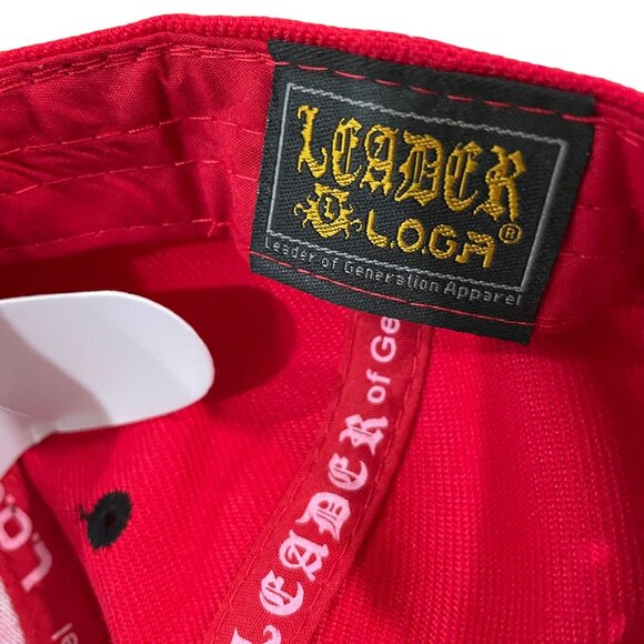 Chicago Bulls Hat Red & Black Snapback Cap Leader Of Generation Apparel One Size - Picture 4 of 5